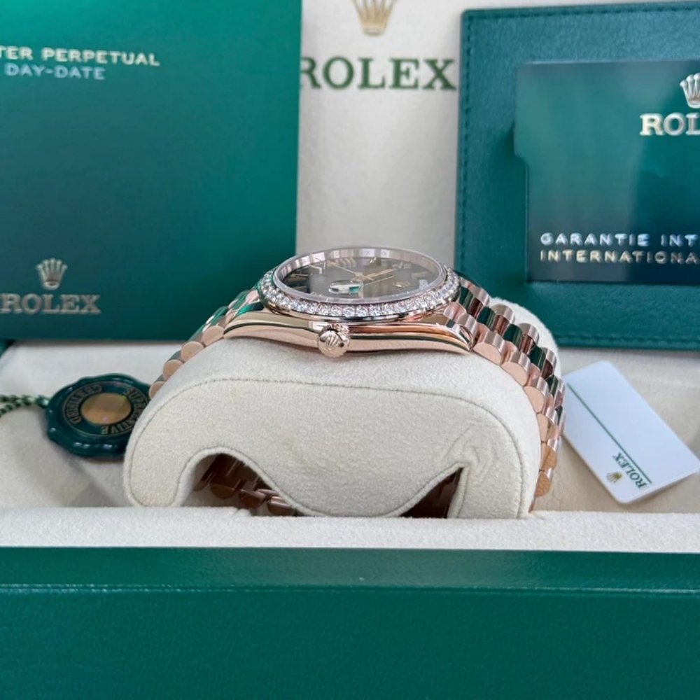 RLX Day-Date 40mm Slate Ombré Dial and Diamond Bezel 228345rbr-0025 - LITELUX