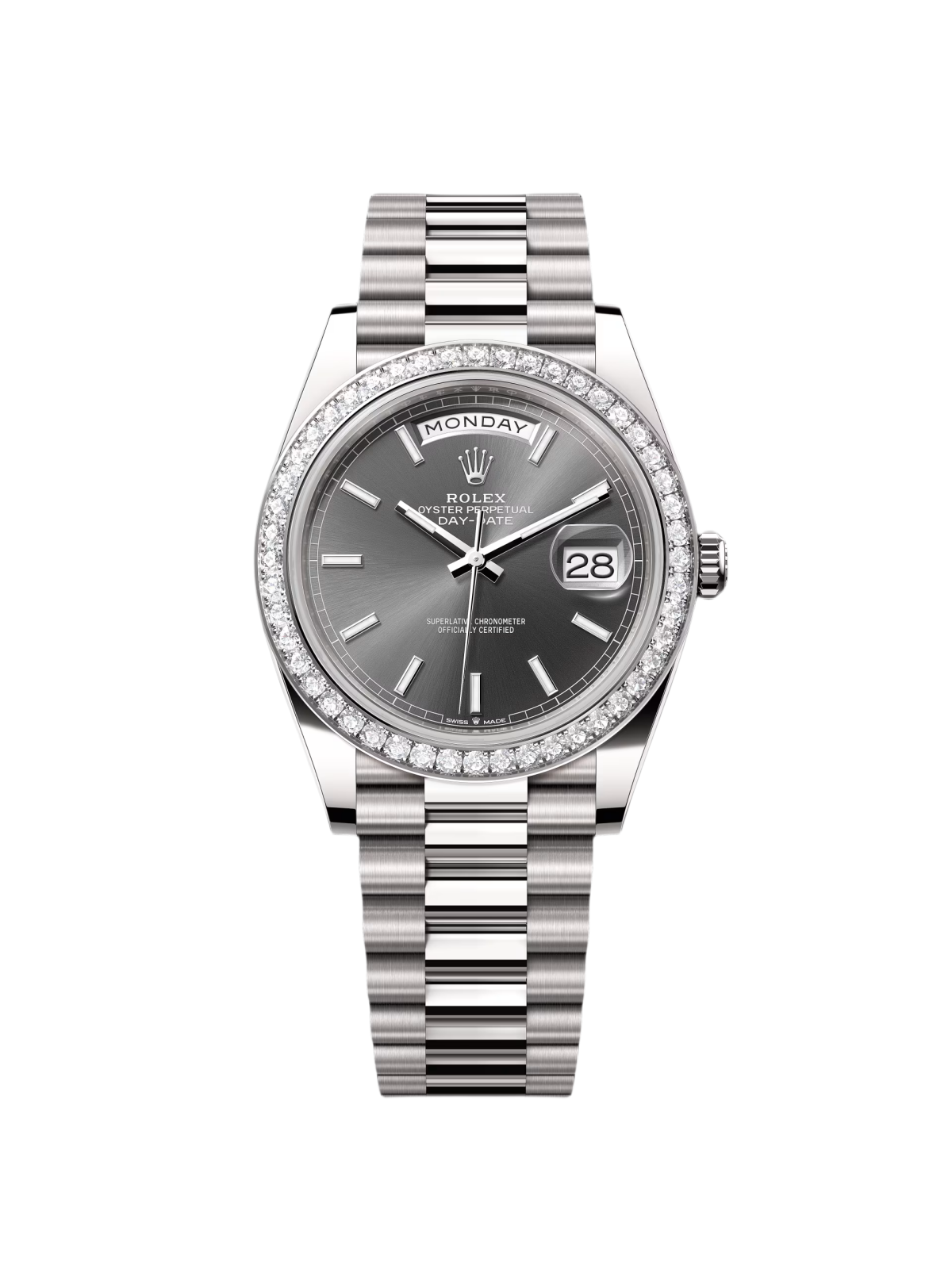 RLX Day-Date 40mm 228349RBR-0041 Slate Dial President Bracelet - LITELUX