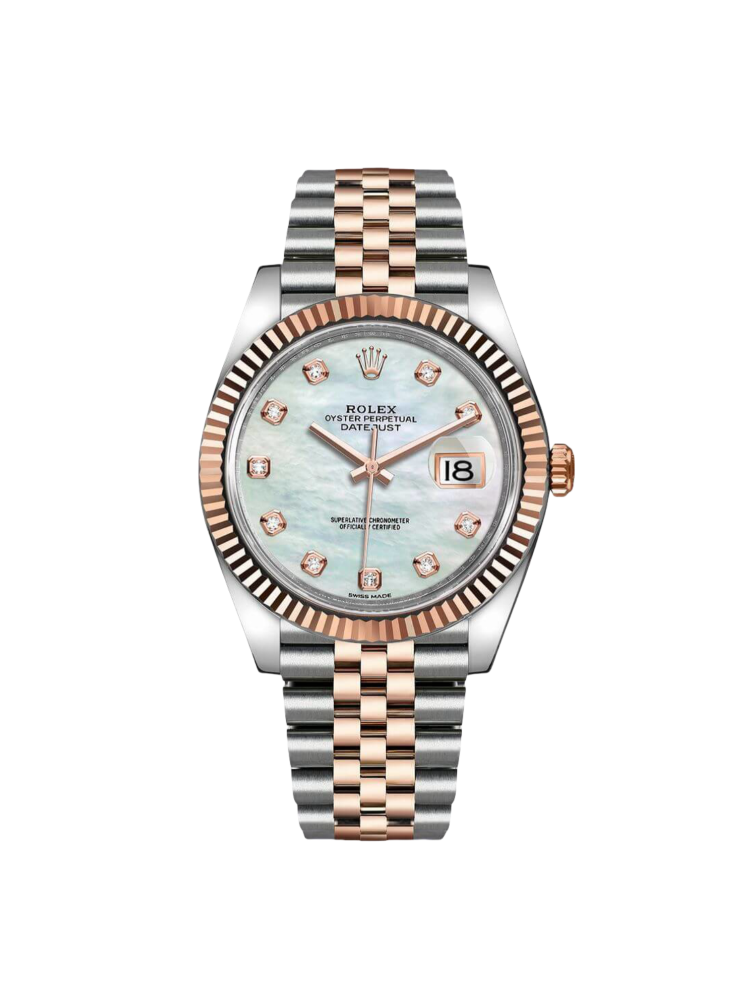 RLX Datejust 41mm 126331 MOP Diamond Jubilee Steel and Rose Gold Watch - LITELUX