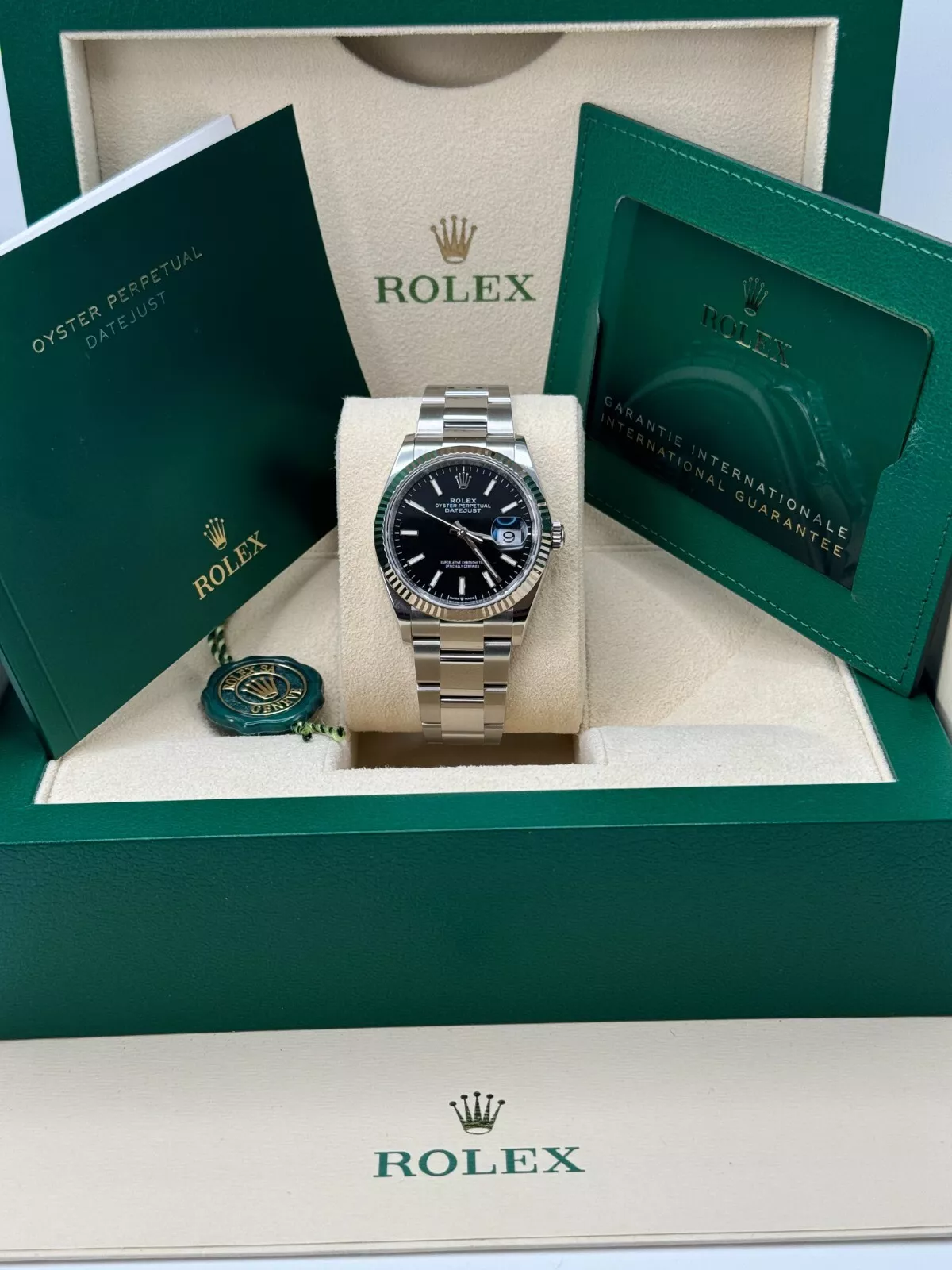 RLX Datejust 36mm 126234 Black Index Jubilee Stainless Steel Mens Watch - LITELUX