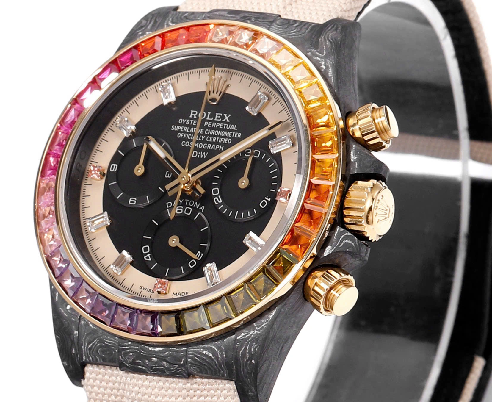 12A(Swiss movement)Rolex Cosmograph Daytona Rainbow 116595RBOW 40mm Replica 1:1 – Top Quality Version - LITELUX