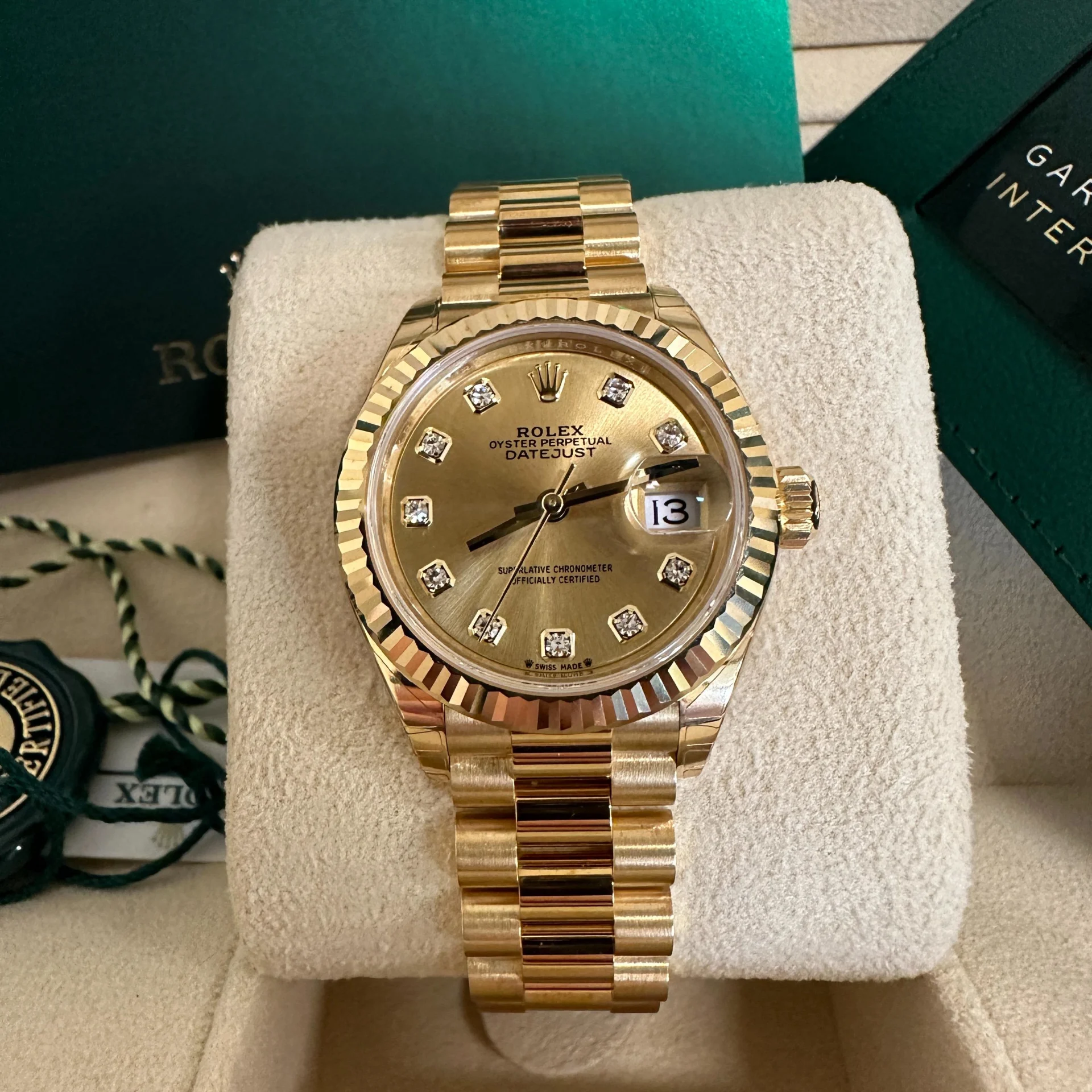 RLX Lady-Datejust 28mm 279178 Champagne Diamonds Dial - LITELUX