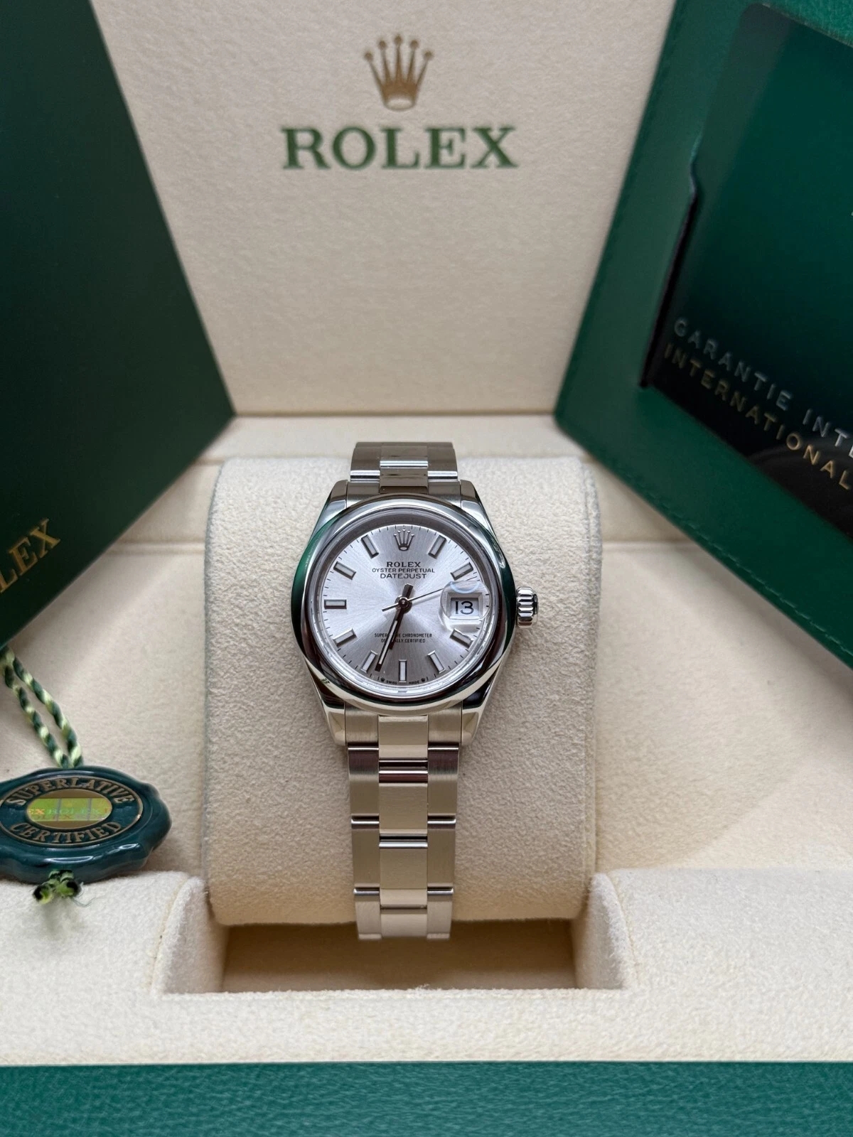 RLX Lady-Datejust 28mm m279160 Oyster Perpetual Silver Dial Oyster Bracelet - LITELUX