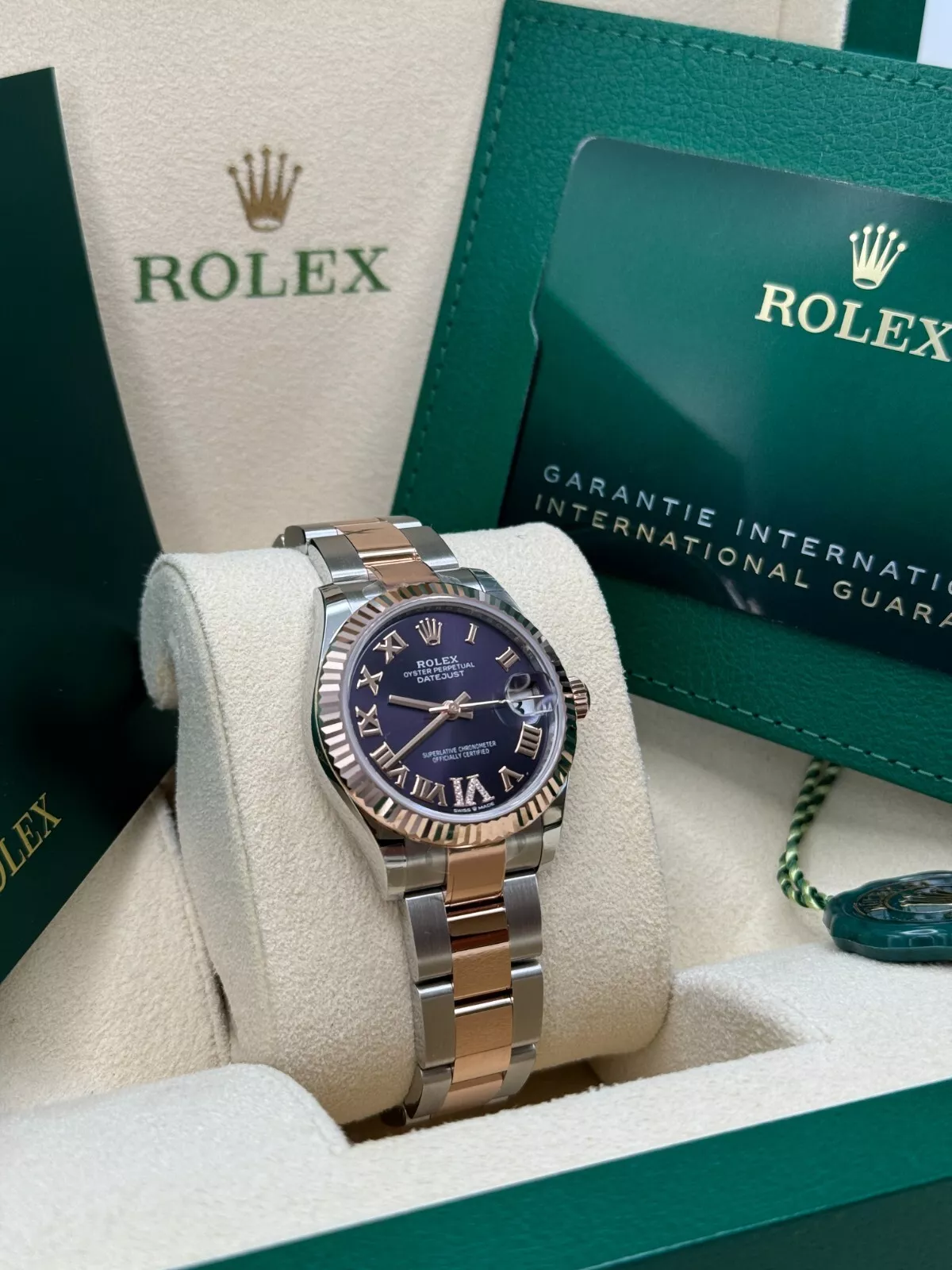 RLX Datejust m278271-0019/0020 Aubergine 31mm Dial Oyster Bracelet Watch - LITELUX