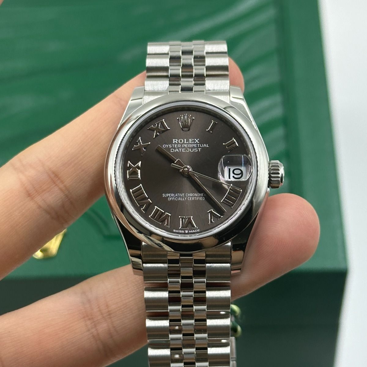 RLX Datejust m278240-0015/0016 31mm Dark Grey Roman Domed Bezel Oyster Oystersteel - LITELUX