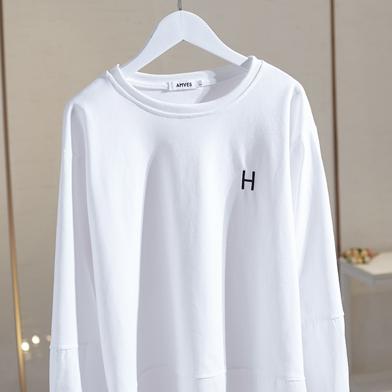 jpyuyuco-Autumn trendy patchwork bottoming T-shirt for women