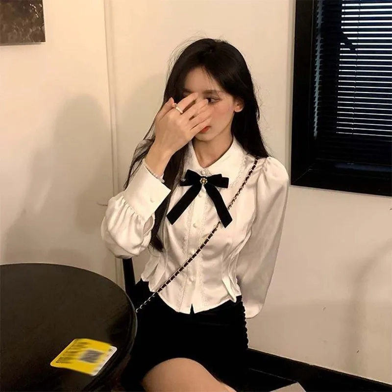 jpyuyuco-Lace Peter Pan Collar Blouse