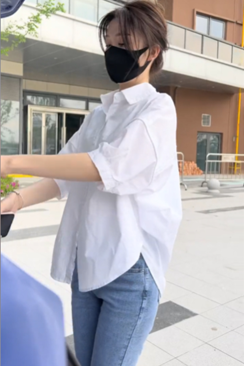 jpyuyuco-Special sale white short-sleeved shirt and jeans for women