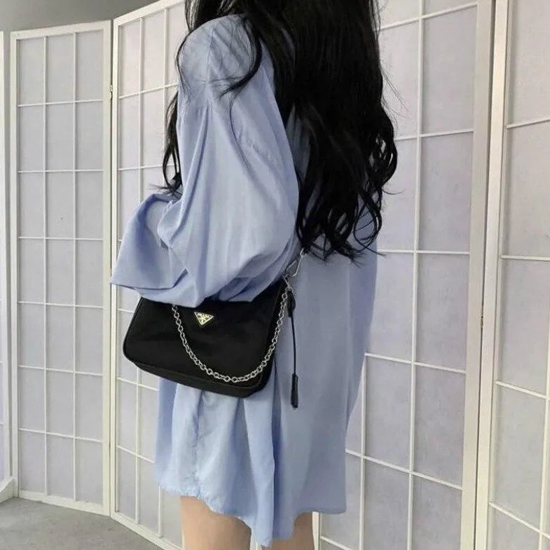 jpyuyuco-Oversized Button-Down Boyfriend Shirt
