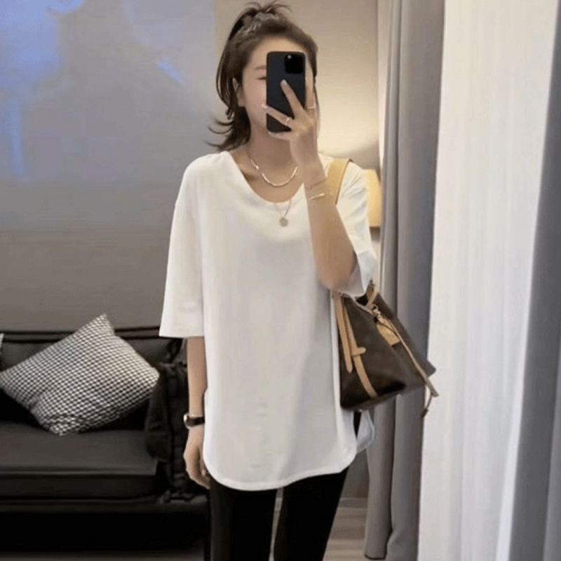 jpyuyuco-Summer White short-sleeved T-shirt for women