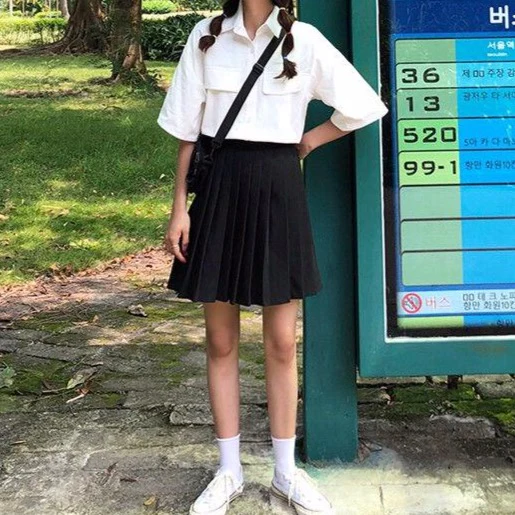 jpyuyuco-Button-Down Shirt With Half Sleeves