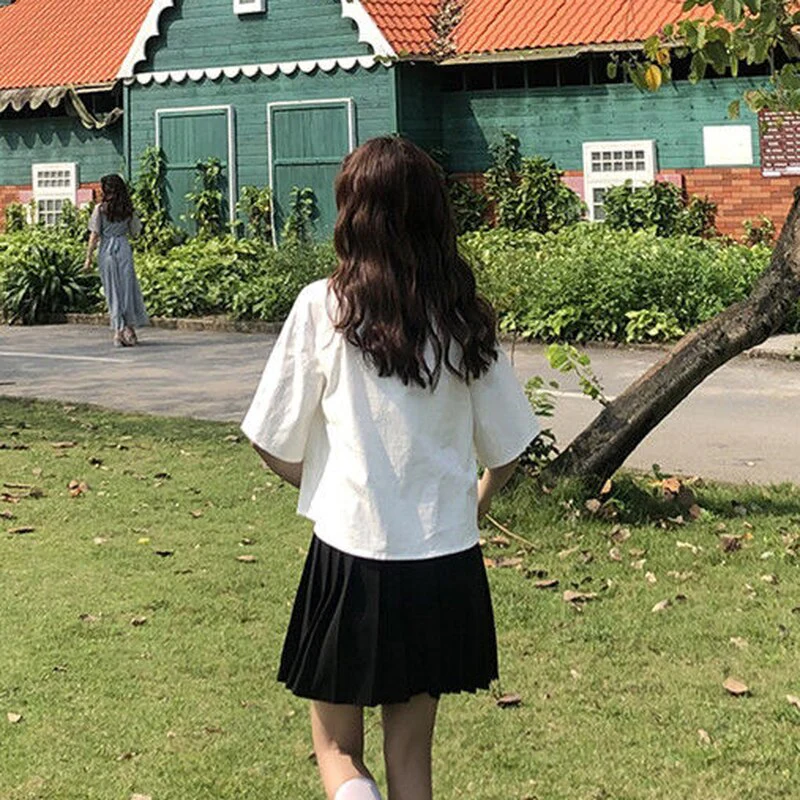 jpyuyuco-Button-Down Shirt With Half Sleeves