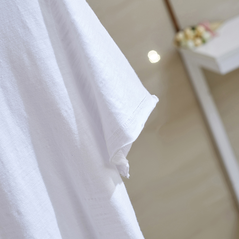 jpyuyuco-summer short-sleeved 2024 new printed white T-Decameron