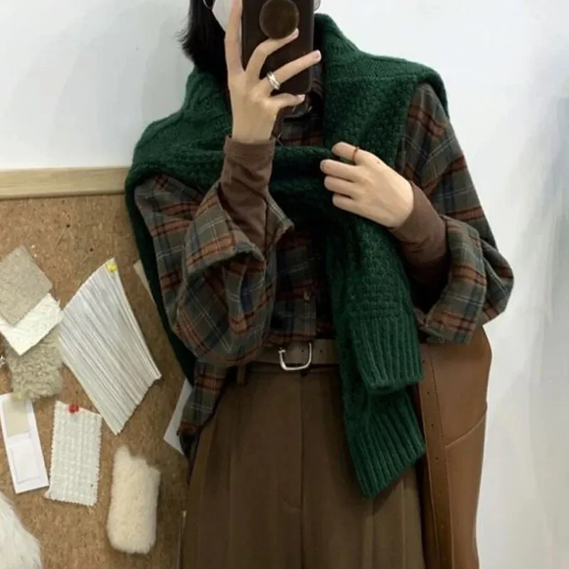 jpyuyuco-Plaid Blouse