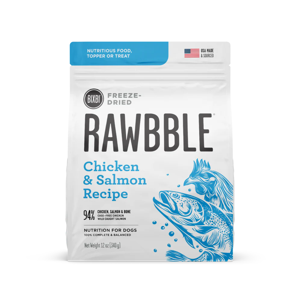 Bixbi Rawbble Freeze Dried Grain Free Chicken Salmon Recipe for Dogs