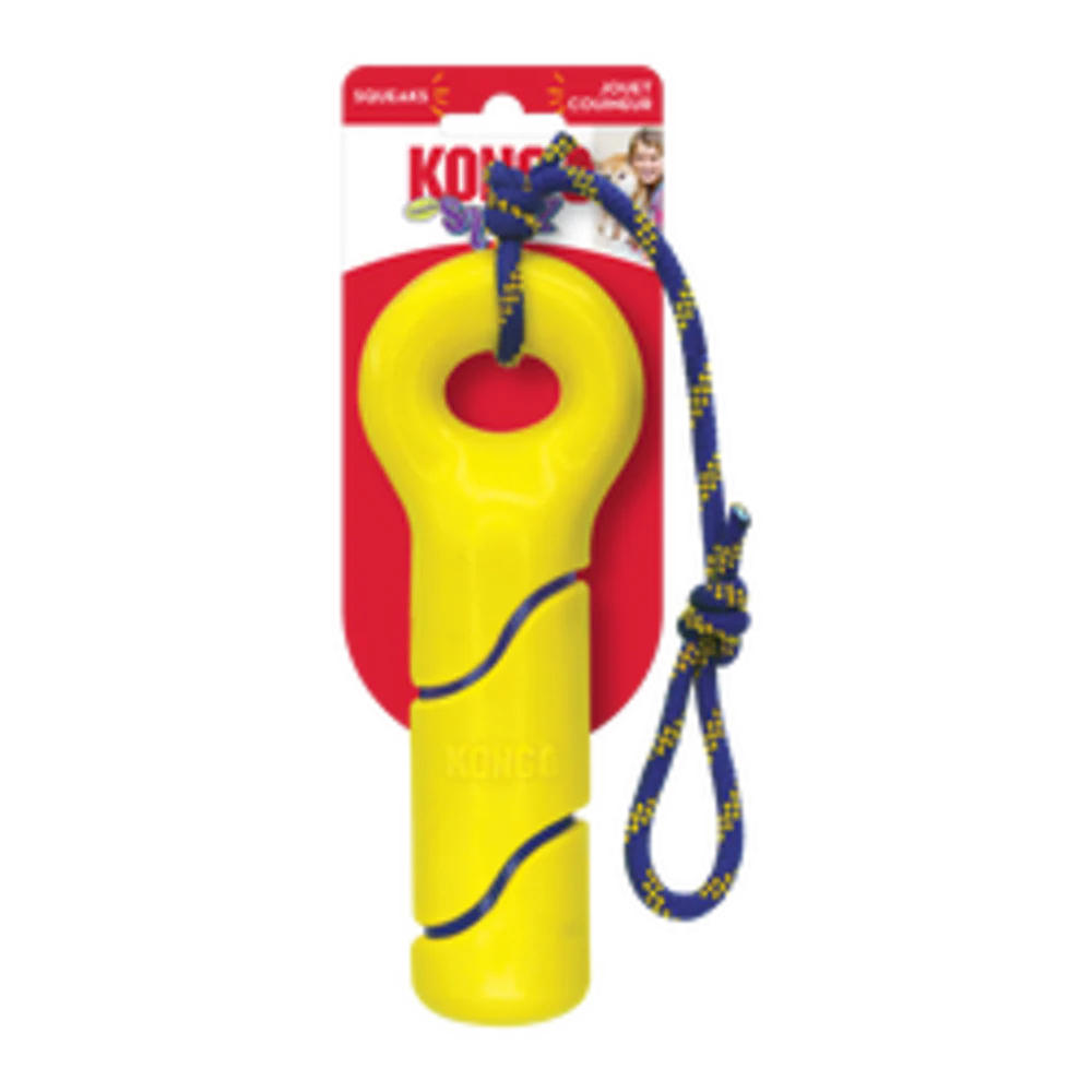 Kong Squeezz Tennis Buoy With Rope Dog Toy