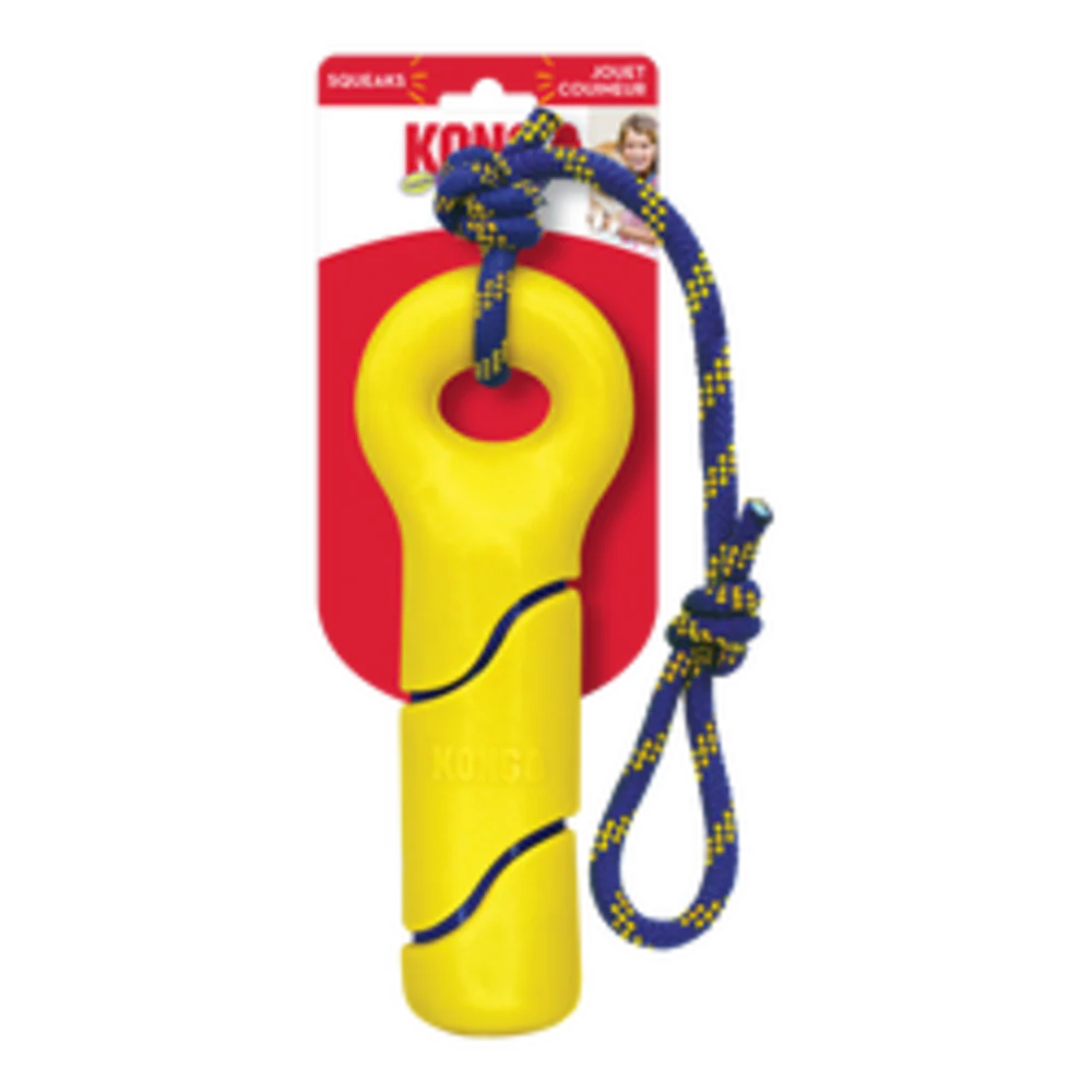 Kong Squeezz Tennis Buoy With Rope Dog Toy