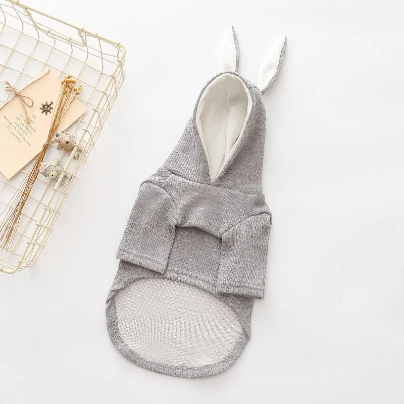 Rabbit Ears Hooded Dog Sweater