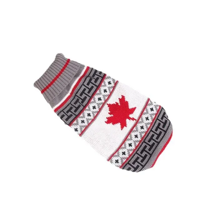 Canadian Flag Sweater for Dachshunds