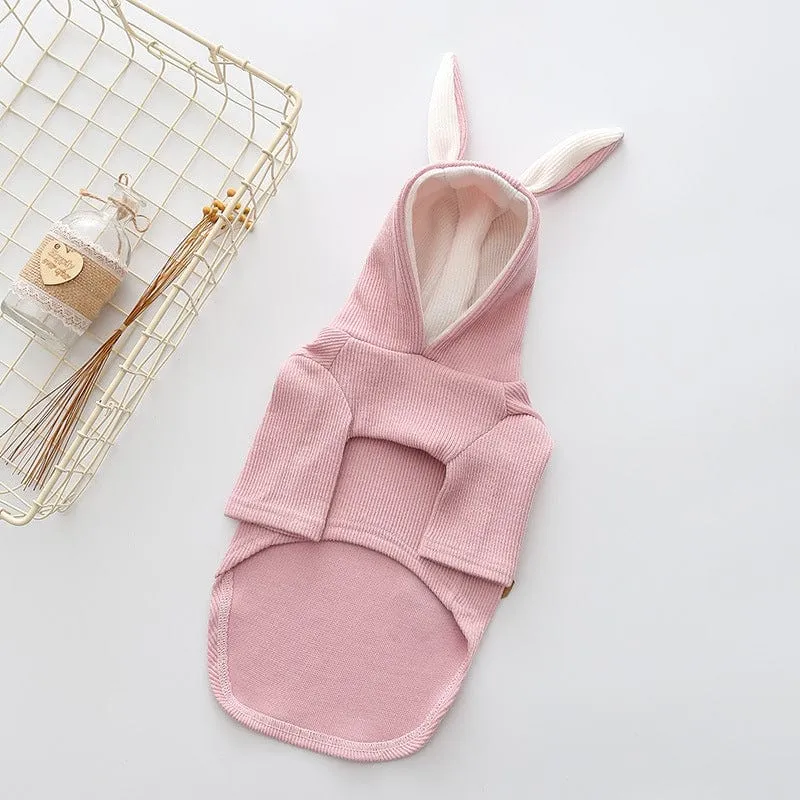 Rabbit Ears Hooded Dog Sweater