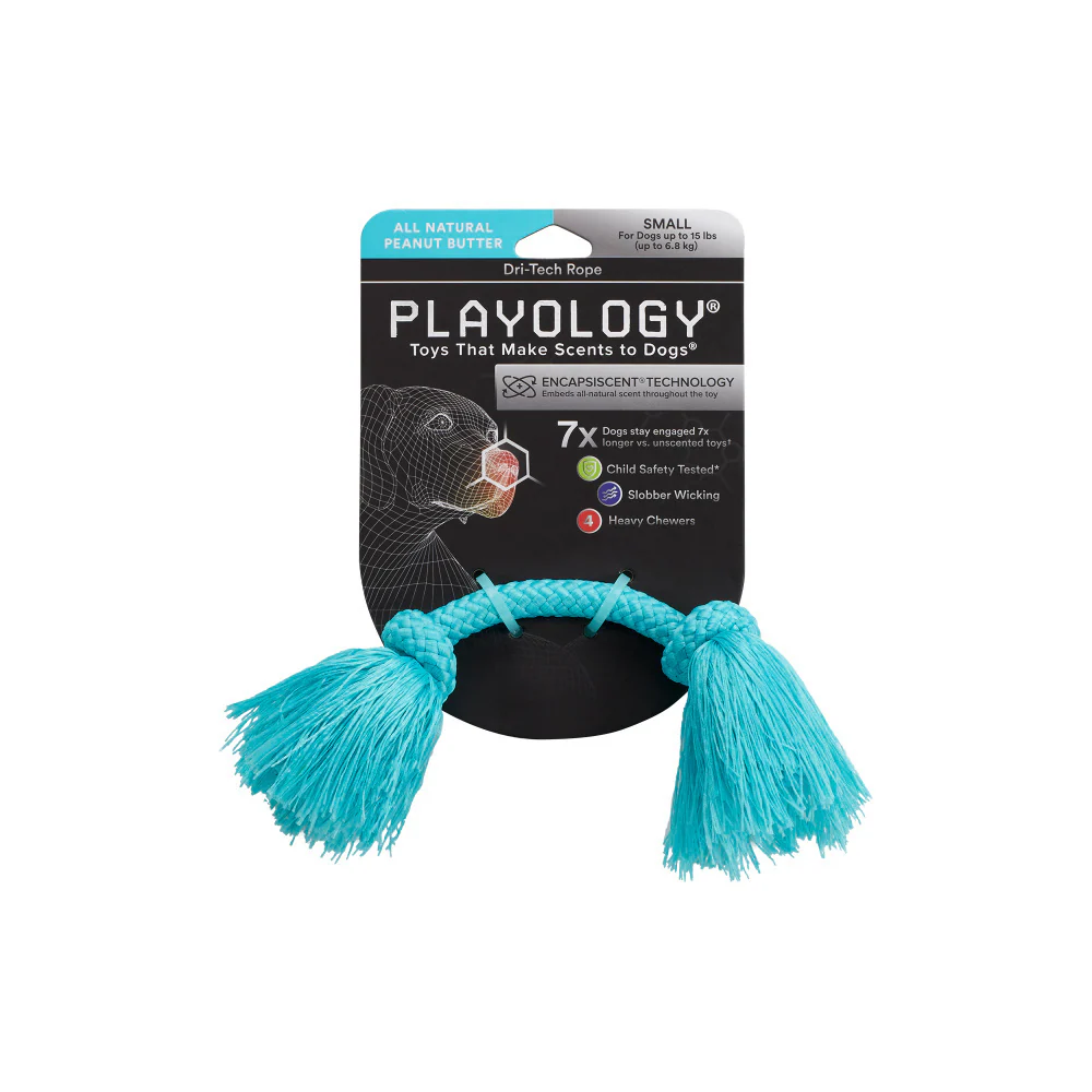 Playology Dri - Tech Rope Peanut Butter Scented Dog Toy