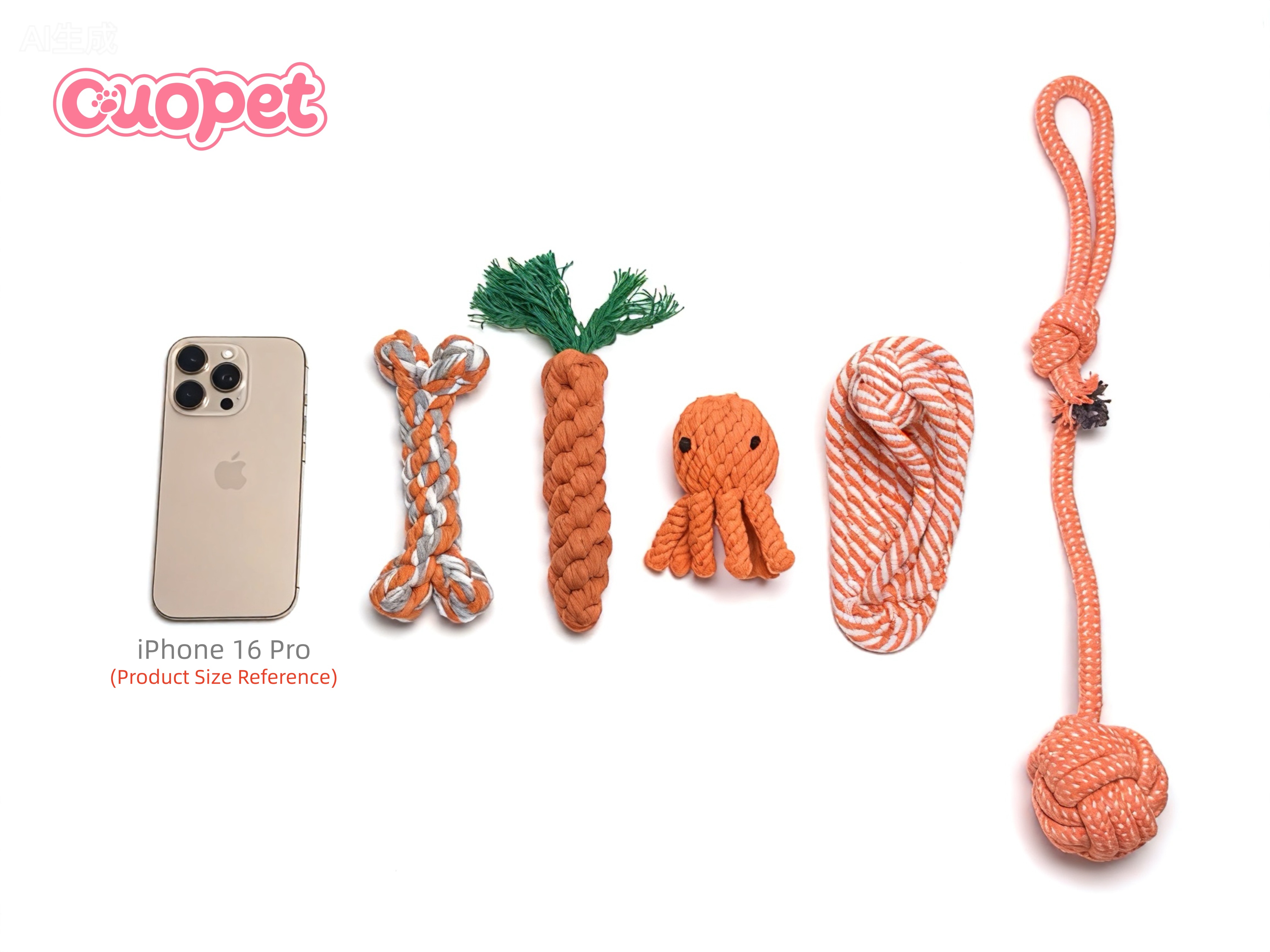 Orange Cotton Rope Toy OP-T64