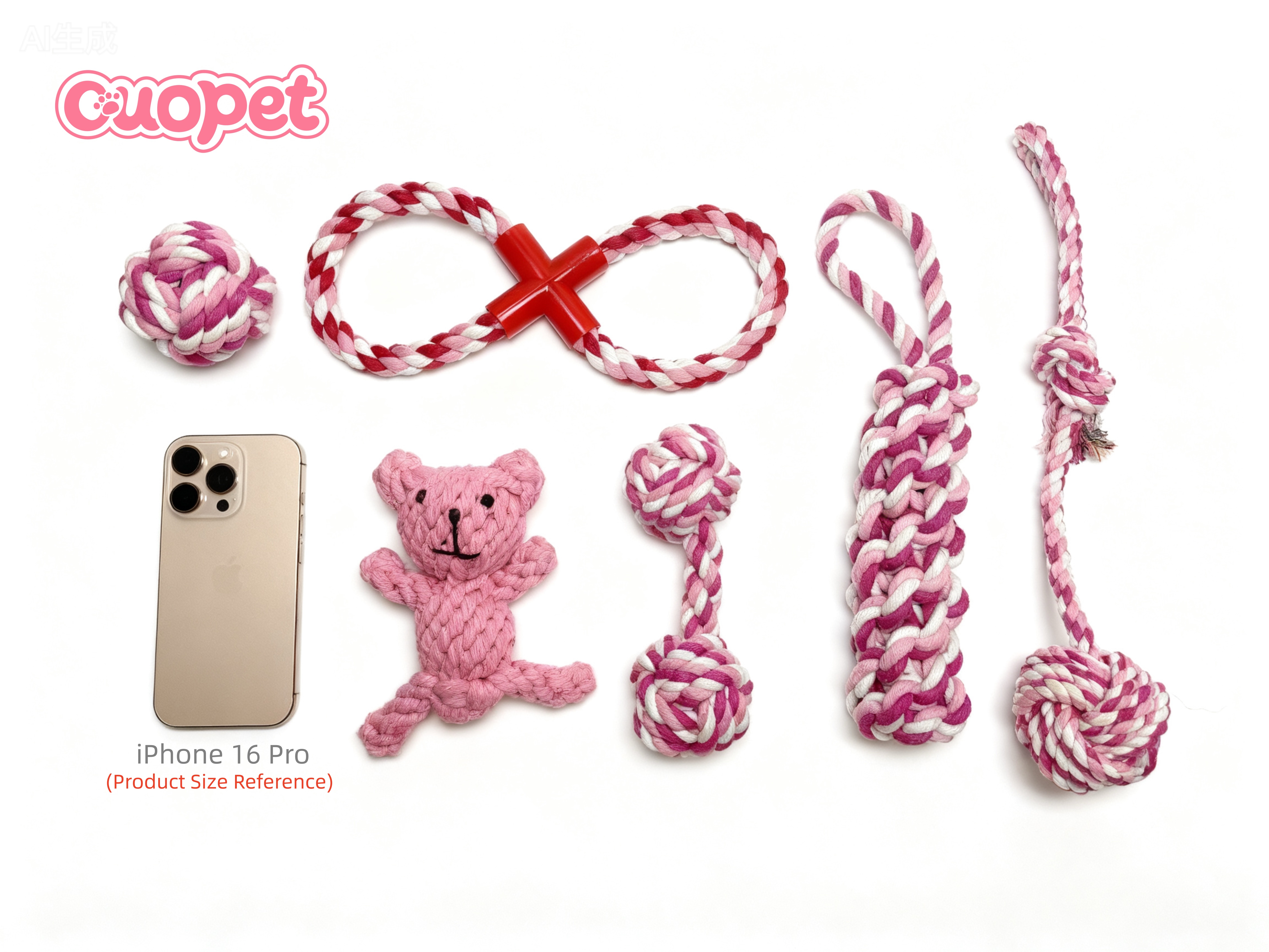 Dark Pink Cotton Rope Toy OP-T65
