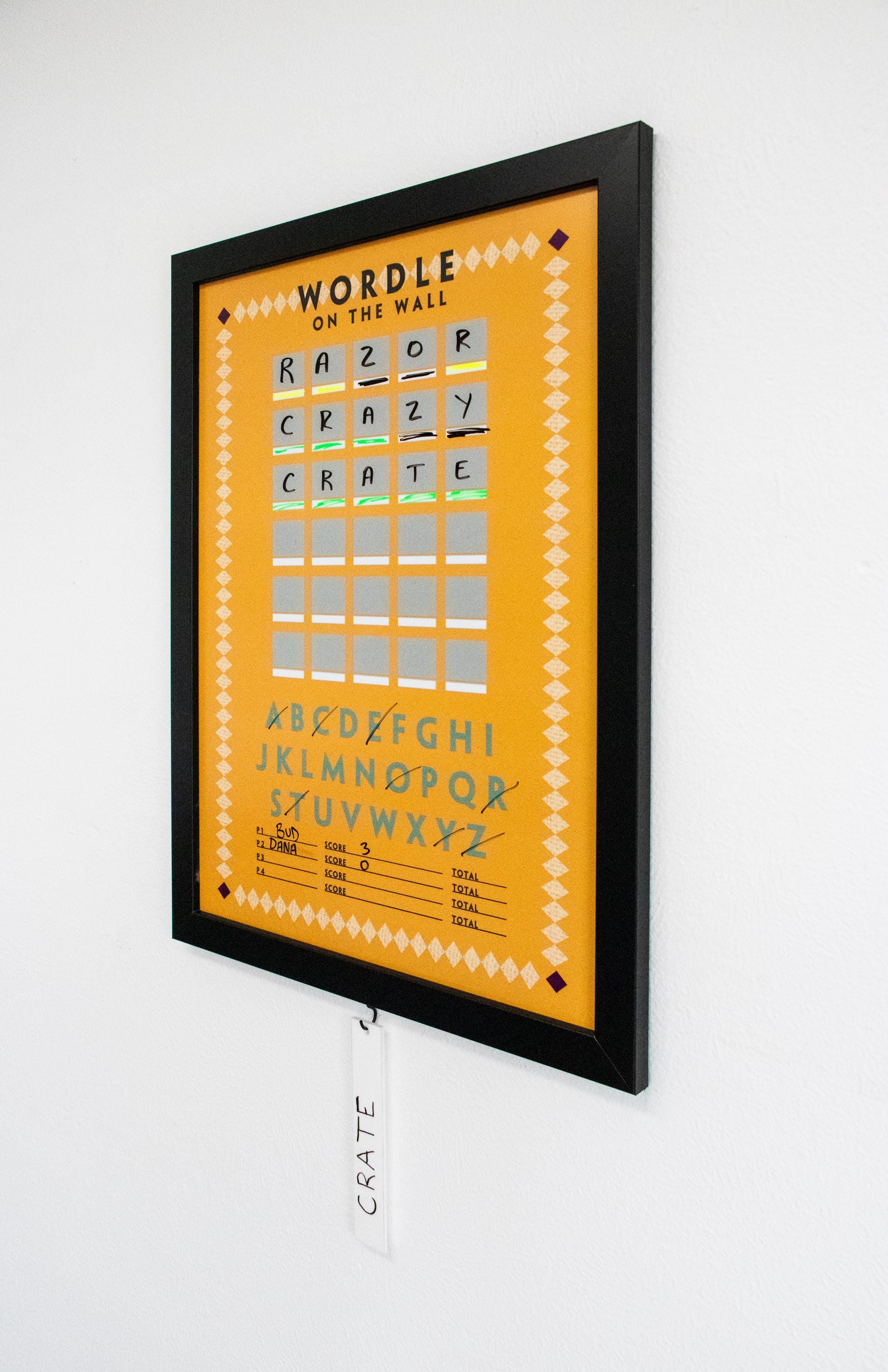 Words On The Wall™ - Fun Easy Game - Word Game - Board games - Wall art - Family gift - Game room - Home Decor - Unique Wall Game - Retro