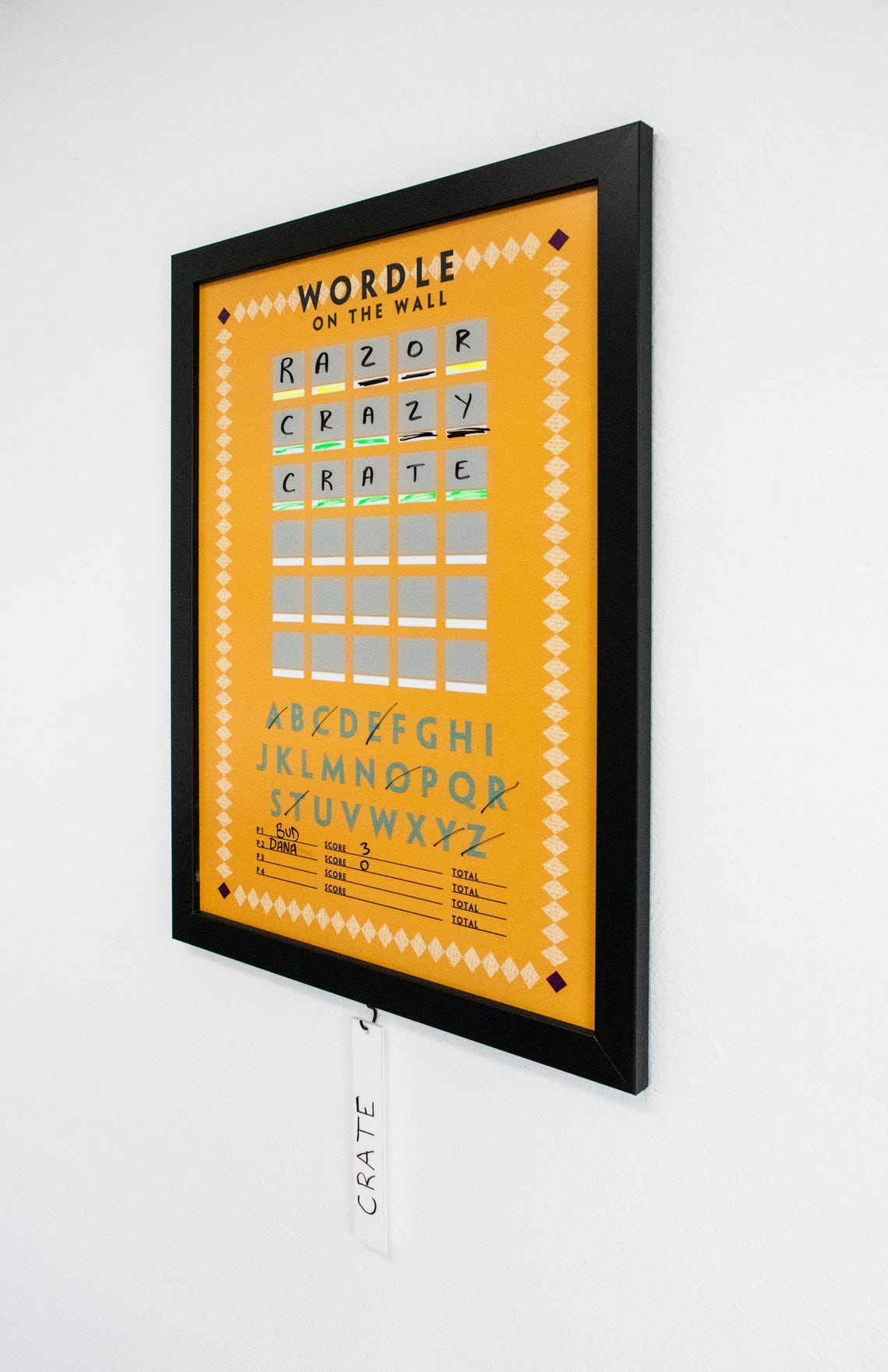 Words On The Wall™ - Fun Easy Game - Word Game - Board games - Wall art - Family gift - Game room - Home Decor - Unique Wall Game - Retro