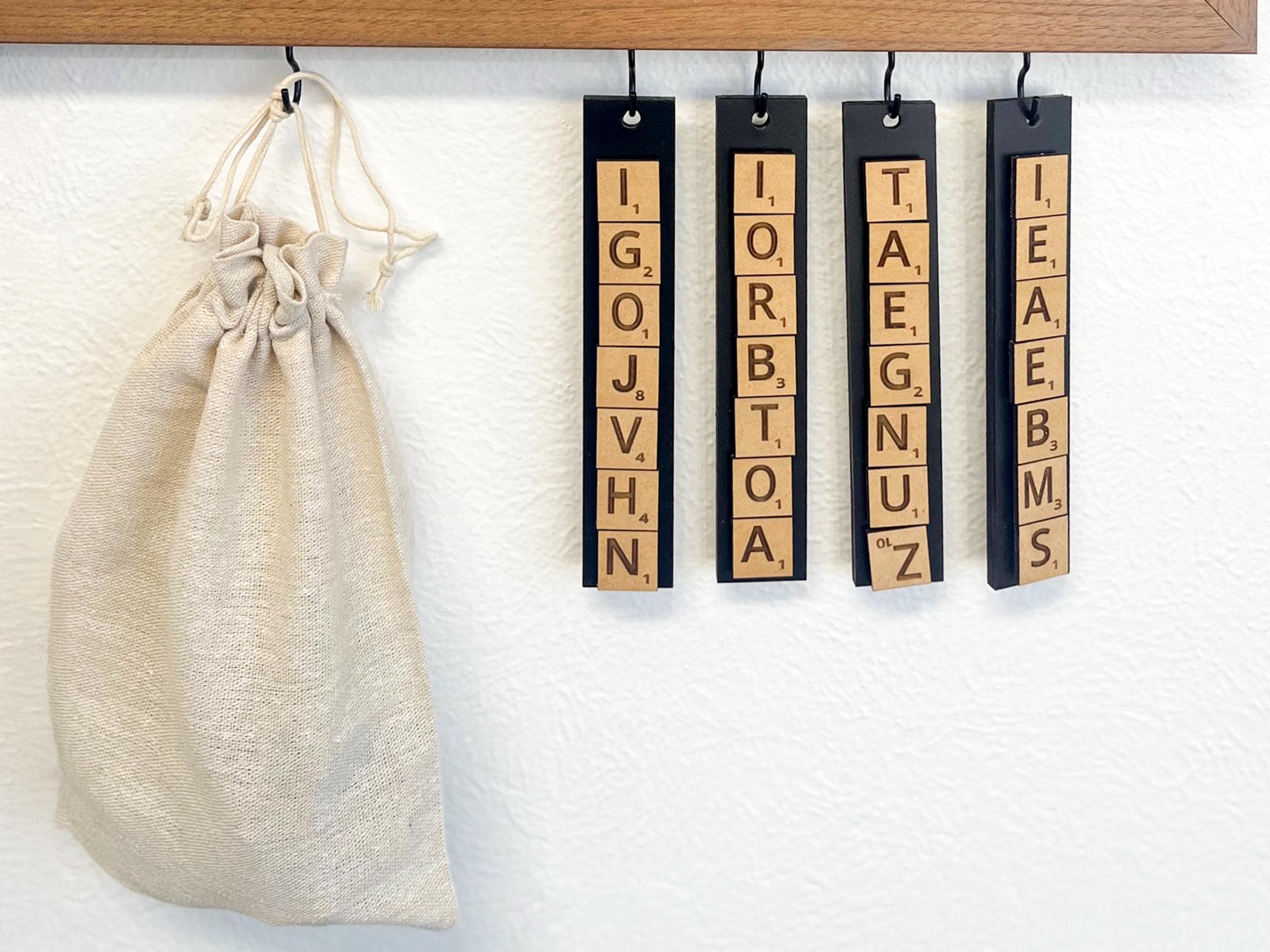 Magnetic Word Tile Board | Love Scrabble® | Board Games | Game Room | Wall Games | Basement Decor | Unique Decor | Board Game Art | Mid-Mod