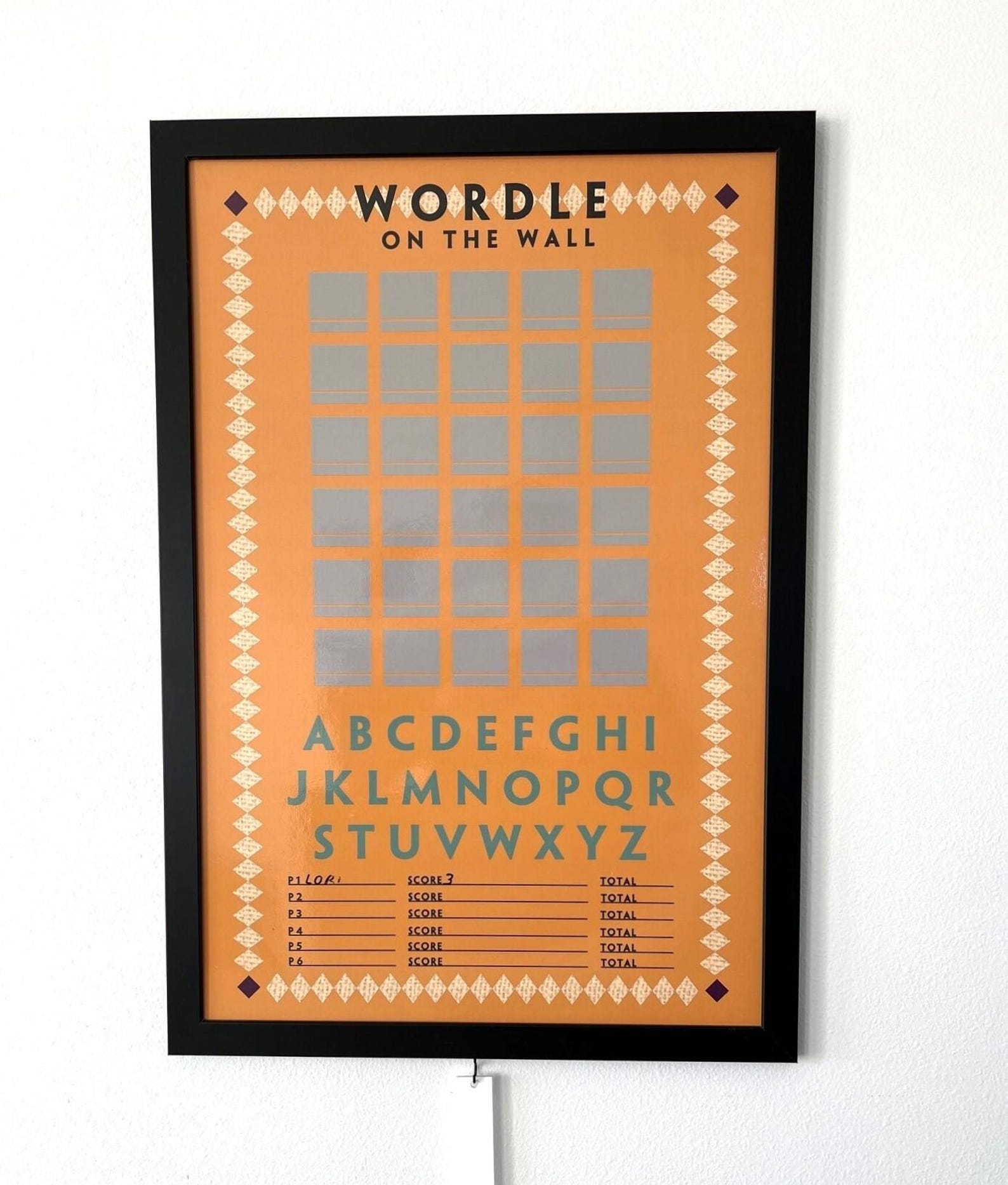 Words On The Wall™ - Fun Easy Game - Word Game - Board games - Wall art - Family gift - Game room - Home Decor - Unique Wall Game - Retro