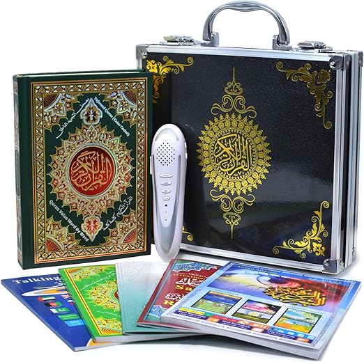 قلم قراءة القرآن ، تلاوة متعددة اللغات-25 قراءة ، 16 جيجابايت قلم قراءة القرآن الرقمي القابل لإعادة الشحن ، صندوق هدايا من الألومنيوم-هدية إسلامية مثالية لرمضان ، عيد الفطر أو أي مناسبة