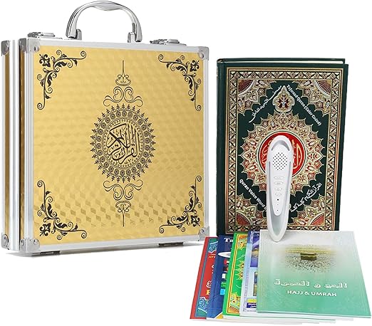 قلم قراءة القرآن الكريم الرقمي لشهر رمضان، هدية للمسلمين، ذاكرة 16 جيجابايت، مكبرات صوت ولغات قابلة للتنزيل: الإنجليزية، العربية، الأردية، 25 متحدثًا ولغة، 6 كتب - هدية رمضان مثالية للأطفال والكبار