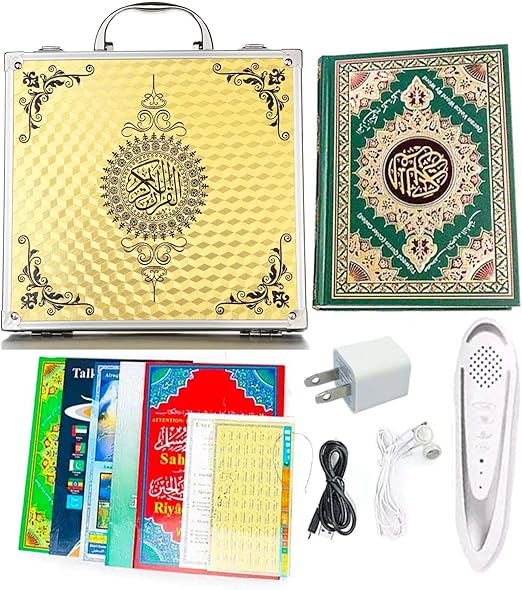 قلم قراءة القرآن الكريم الرقمي لشهر رمضان، هدية للمسلمين، ذاكرة 16 جيجابايت، مكبرات صوت ولغات قابلة للتنزيل: الإنجليزية، العربية، الأردية، 25 متحدثًا ولغة، 6 كتب - هدية رمضان مثالية للأطفال والكبار