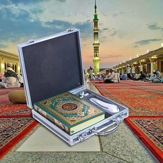 قلم قراءة القرآن ، تلاوة متعددة اللغات-25 قراءة ، 16 جيجابايت قلم قراءة القرآن الرقمي القابل لإعادة الشحن ، صندوق هدايا من الألومنيوم-هدية إسلامية مثالية لرمضان ، عيد الفطر أو أي مناسبة
