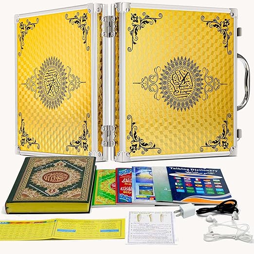 قلم قراءة القرآن الكريم الرقمي لشهر رمضان، هدية للمسلمين، ذاكرة 16 جيجابايت، مكبرات صوت ولغات قابلة للتنزيل: الإنجليزية، العربية، الأردية، 25 متحدثًا ولغة، 6 كتب - هدية رمضان مثالية للأطفال والكبار