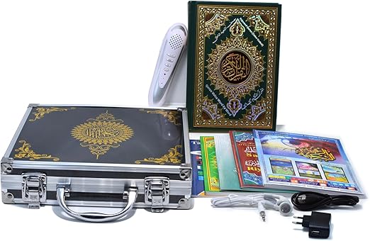 قلم قراءة القرآن ، تلاوة متعددة اللغات-25 قراءة ، 16 جيجابايت قلم قراءة القرآن الرقمي القابل لإعادة الشحن ، صندوق هدايا من الألومنيوم-هدية إسلامية مثالية لرمضان ، عيد الفطر أو أي مناسبة
