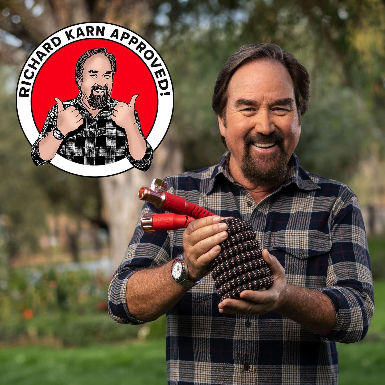 Pocket Hose Copper Head w/New Pocket Pivot Expandable Garden Hose 50 FT, AS-SEEN-ON-TV, Swivels 360°, Advanced Tri-Tex Tubing & Force Field Jacket, 3X Stronger, Lead-Free, No-Kink, Anti-Burst w/APT