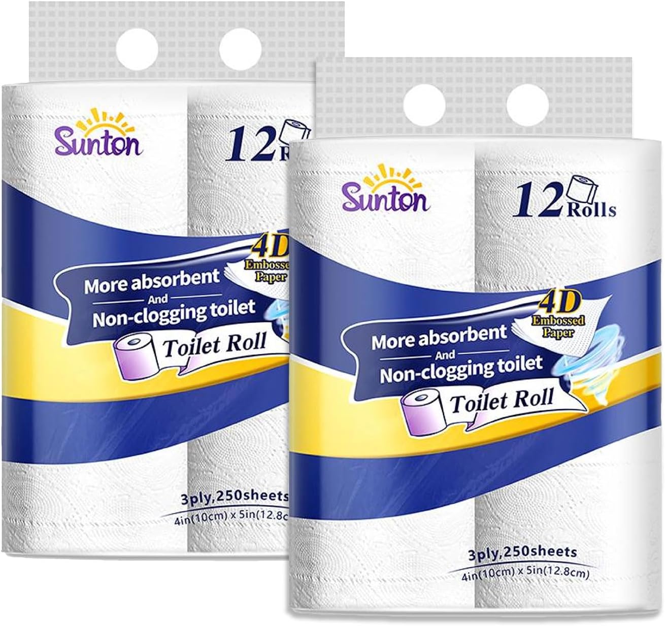 Premium Toilet Paper 100 Rolls. Ultra Soft & Strong. 3-Ply Bath Tissue for Sensitive Skin. 100% Chemical-Free.400 Sheets per Roll.Septic Safe