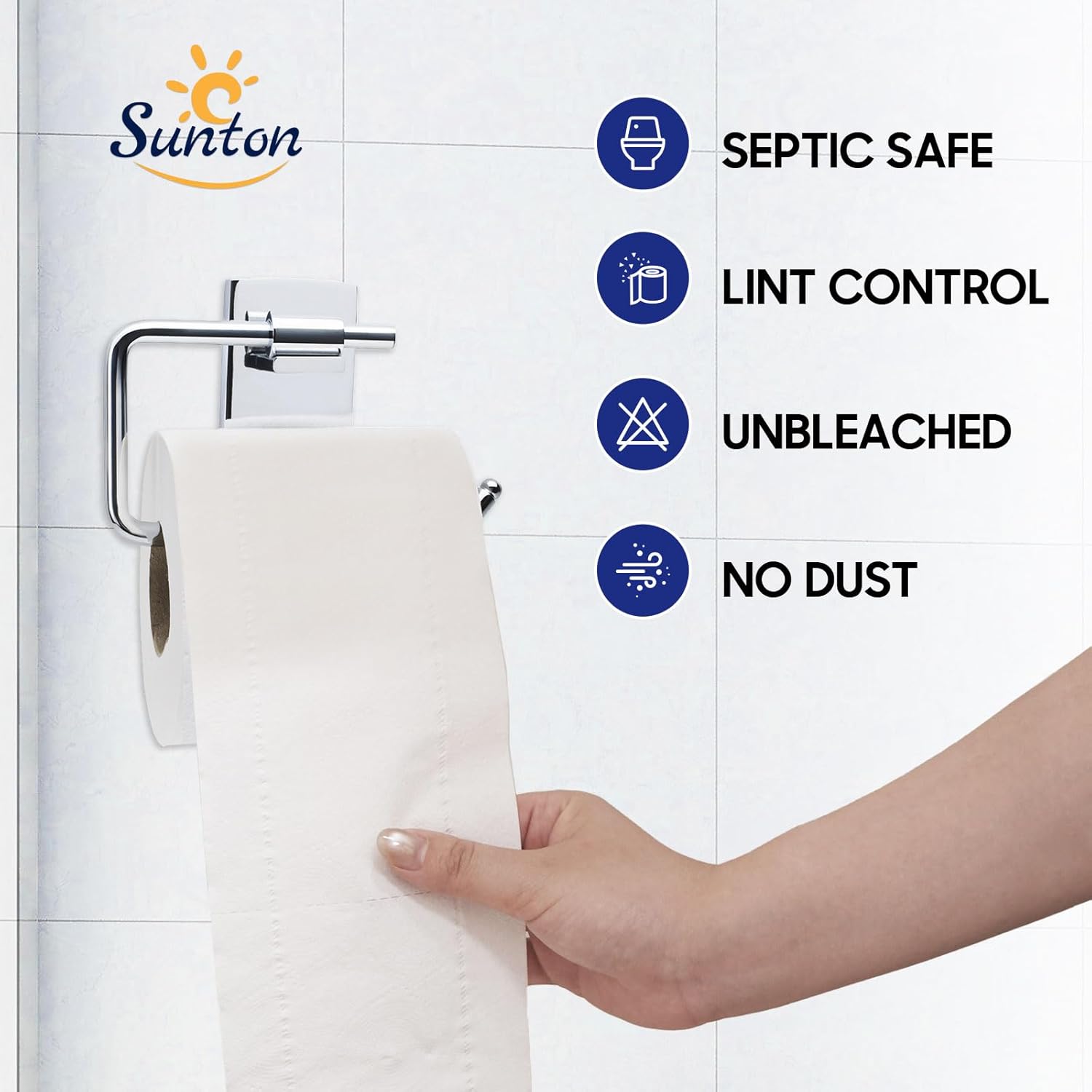 Premium Toilet Paper 100 Rolls. Ultra Soft & Strong. 3-Ply Bath Tissue for Sensitive Skin. 100% Chemical-Free.400 Sheets per Roll.Septic Safe