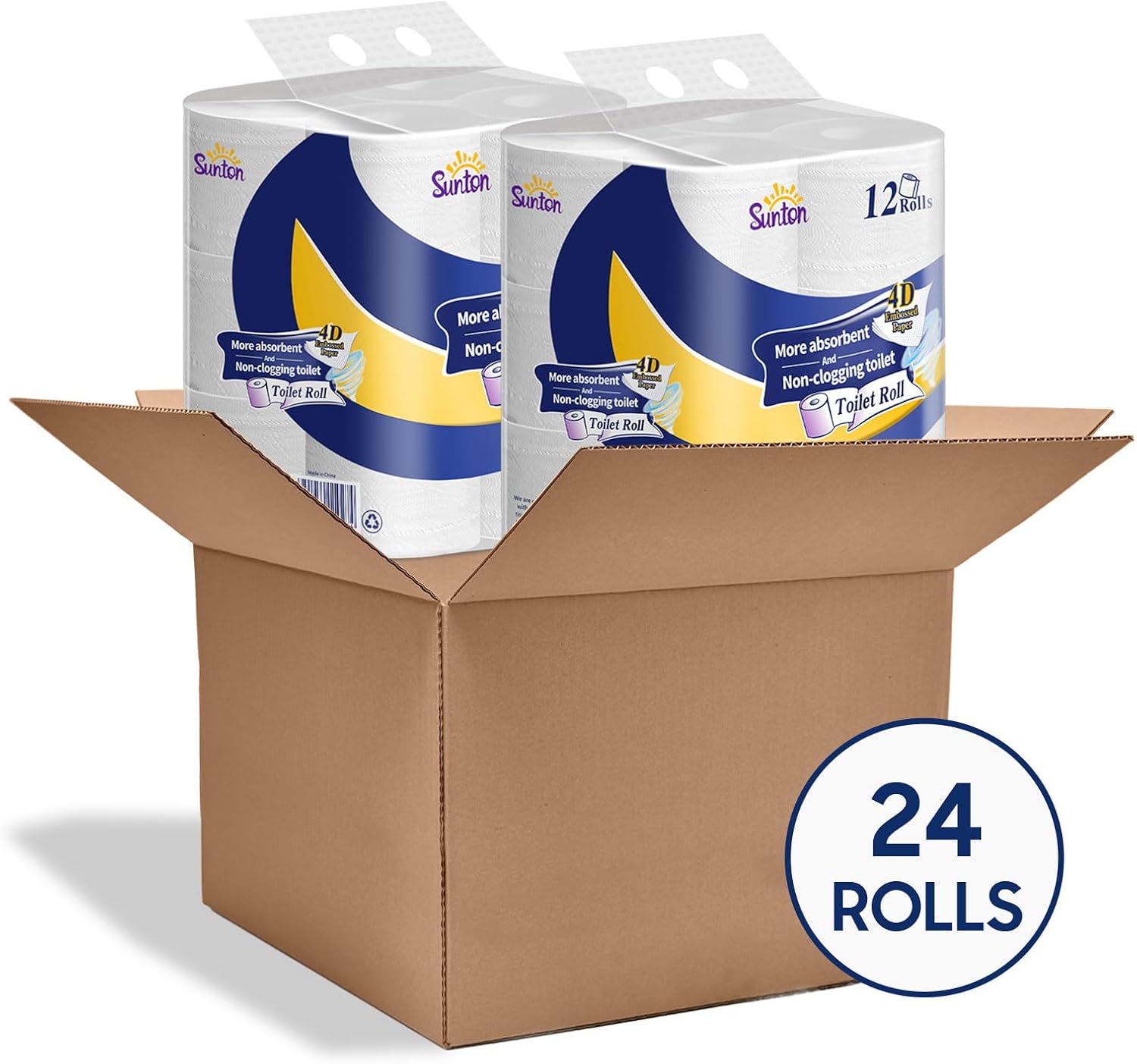 Premium Toilet Paper 100 Rolls. Ultra Soft & Strong. 3-Ply Bath Tissue for Sensitive Skin. 100% Chemical-Free.400 Sheets per Roll.Septic Safe