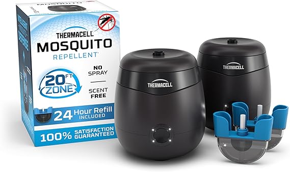 Thermacell E-Series Rechargeable Mosquito Repeller with 20' Mosquito Protection Zone; Bug Spray Alternative; Scent Free