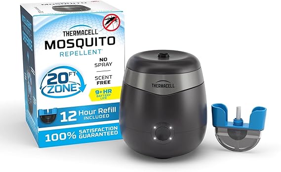Thermacell E-Series Rechargeable Mosquito Repeller with 20' Mosquito Protection Zone; Bug Spray Alternative; Scent Free
