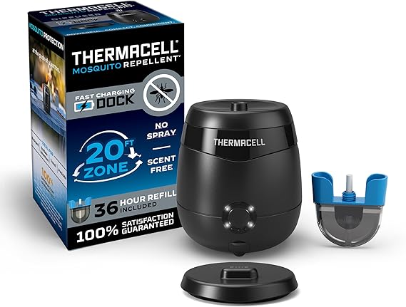 Thermacell E-Series Rechargeable Mosquito Repeller with 20' Mosquito Protection Zone; Bug Spray Alternative; Scent Free
