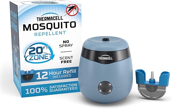 Thermacell E-Series Rechargeable Mosquito Repeller with 20' Mosquito Protection Zone; Bug Spray Alternative; Scent Free
