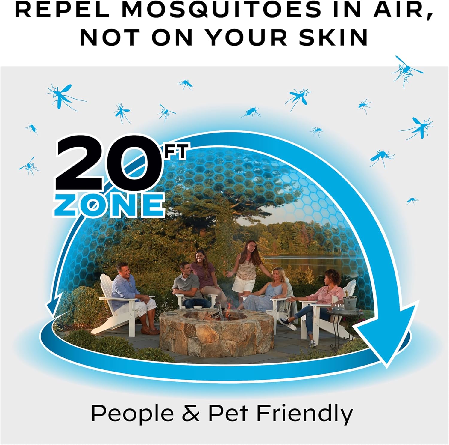 Thermacell E-Series Rechargeable Mosquito Repeller with 20' Mosquito Protection Zone; Bug Spray Alternative; Scent Free