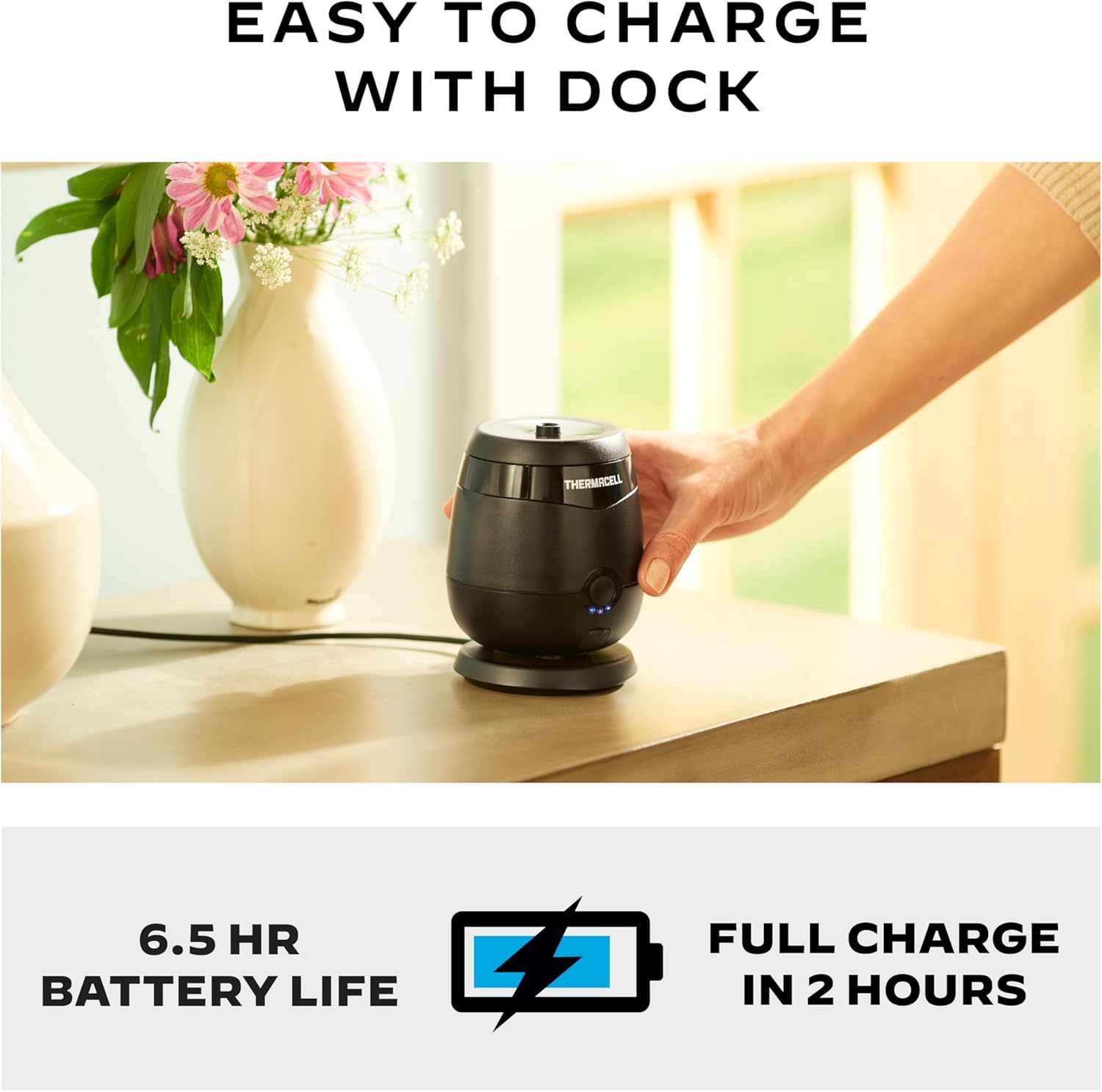 Thermacell E-Series Rechargeable Mosquito Repeller with 20' Mosquito Protection Zone; Bug Spray Alternative; Scent Free