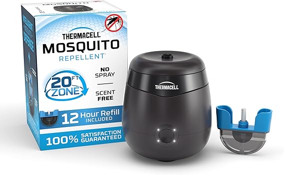 Thermacell E-Series Rechargeable Mosquito Repeller with 20' Mosquito Protection Zone; Bug Spray Alternative; Scent Free