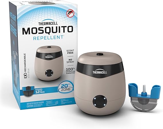 Thermacell E-Series Rechargeable Mosquito Repeller with 20' Mosquito Protection Zone; Bug Spray Alternative; Scent Free