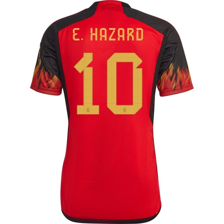 MAILLOT BELGIQUE DOMICILE COUPE DU MONDE 2022 E.HAZARD